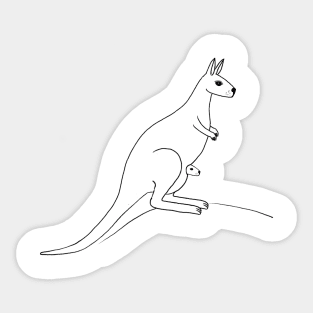 Kangaroo Momma Sticker